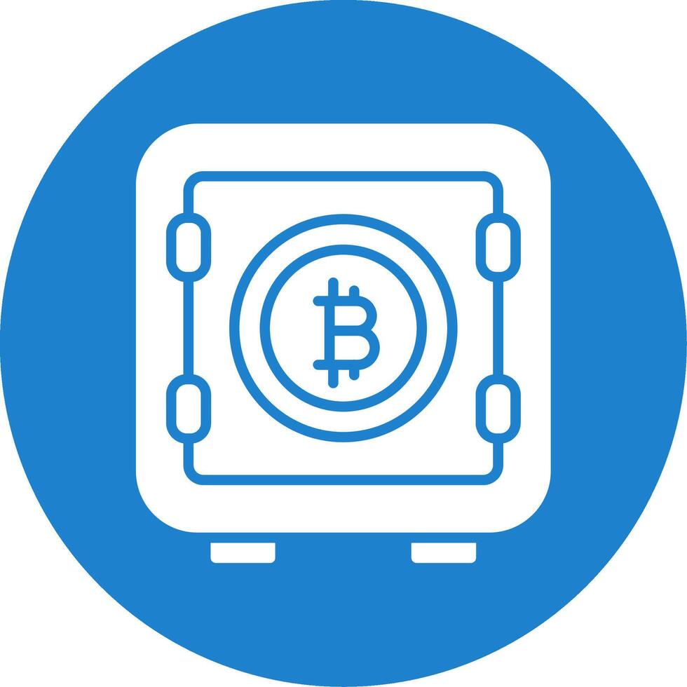 Bitcoin Storage Multi Color Circle Icon vector