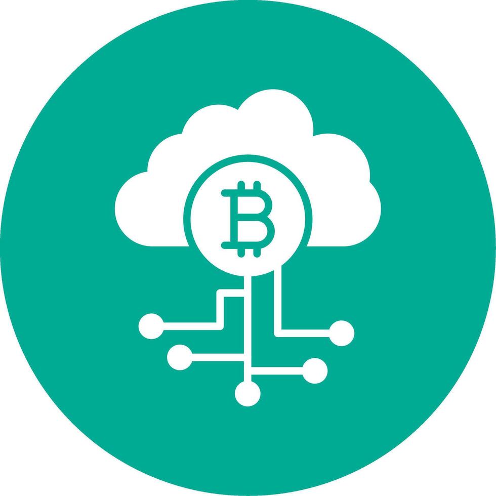 Cloud Technology Multi Color Circle Icon vector
