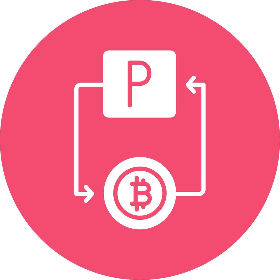 Bitcoin Paypal Multi Color Circle Icon vector