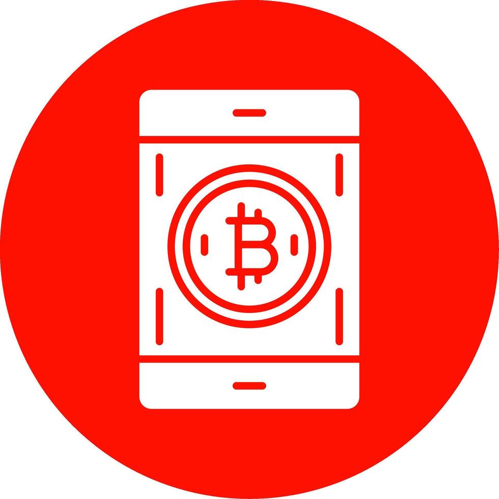 Bitcoin Pay Multi Color Circle Icon vector