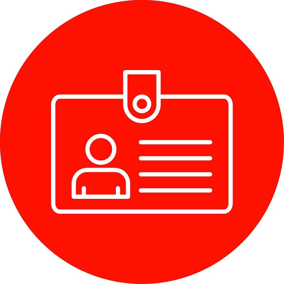 Id Card Multi Color Circle Icon vector