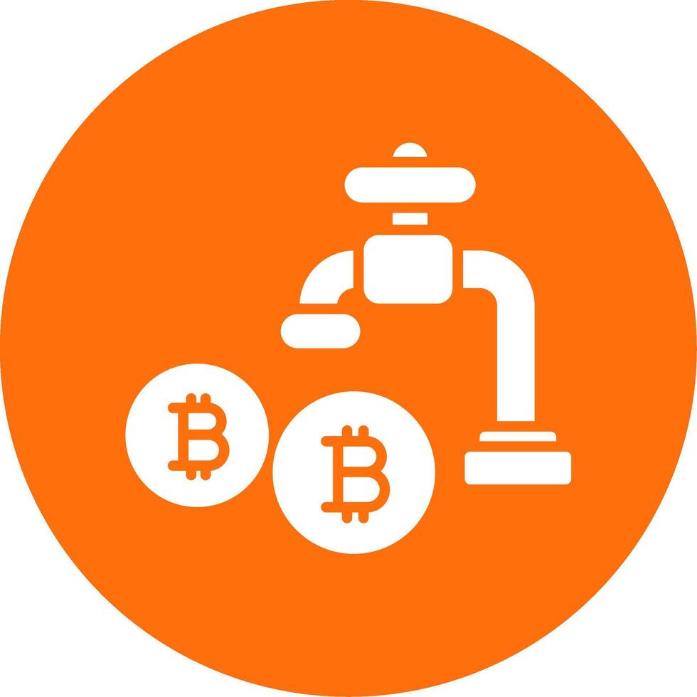 Coin Faucet Multi Color Circle Icon vector