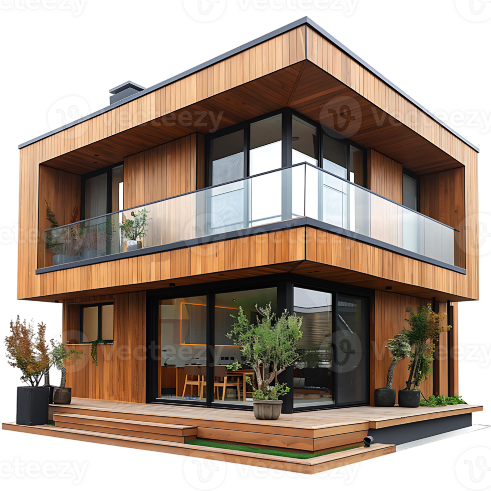 Modern bungalow on isolated background png