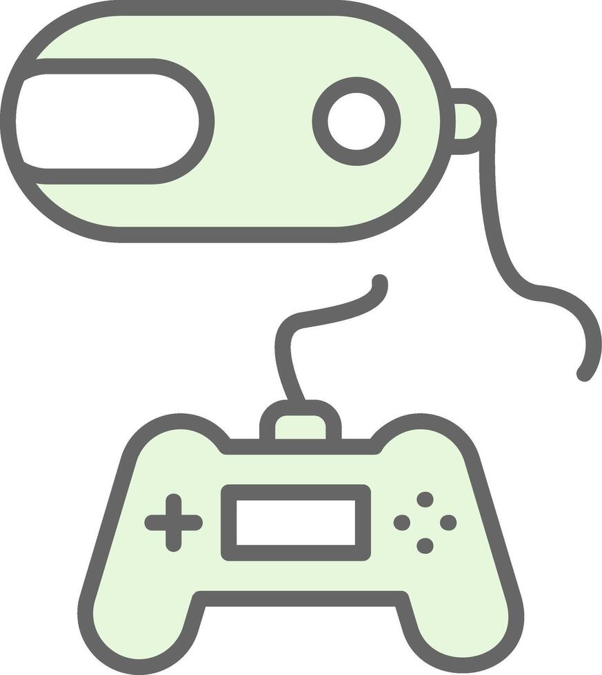 Vr Game Fillay Icon Design vector