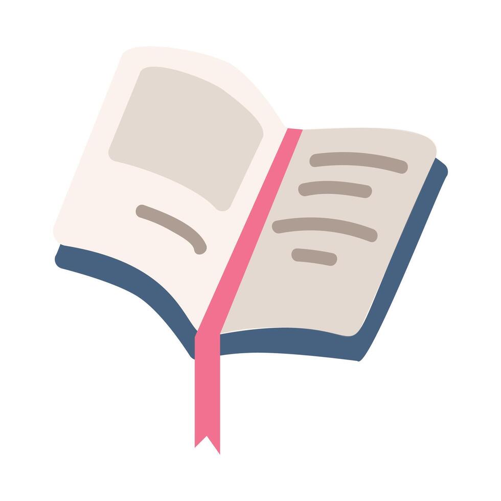 Open book on a white background vector