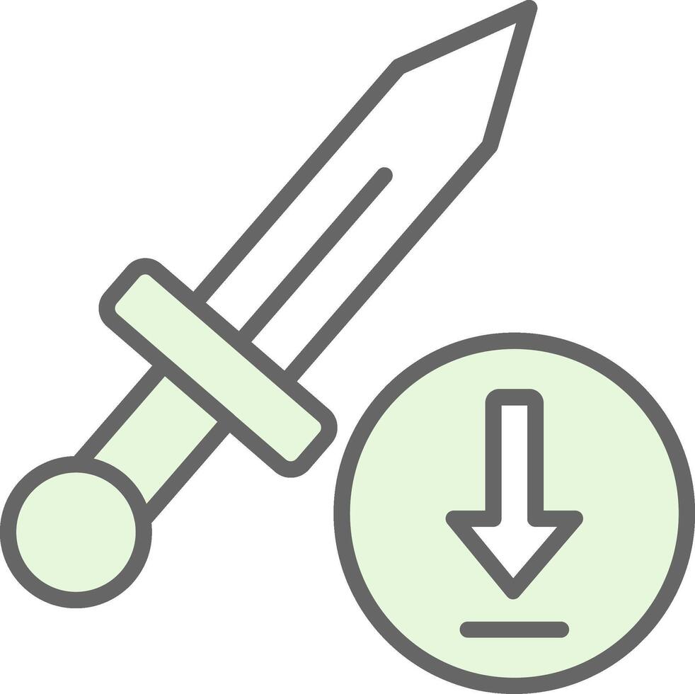 Weapon Fillay Icon Design vector