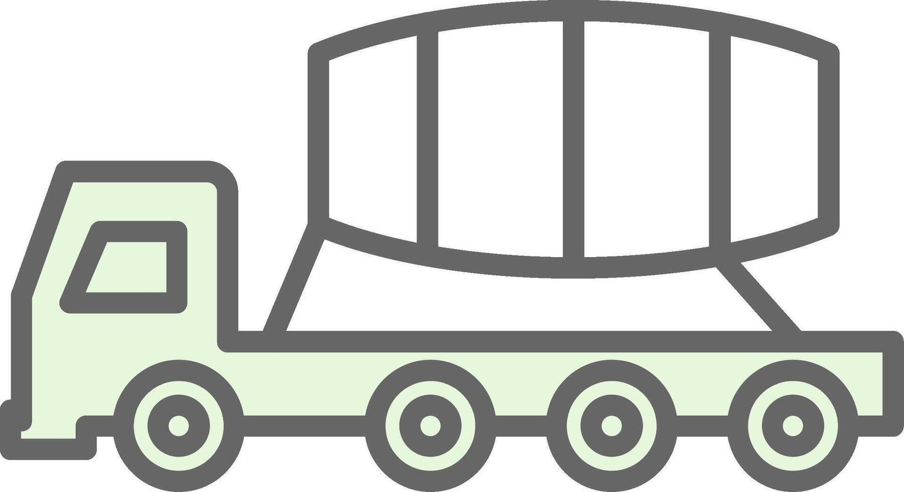 Cement Truck Fillay Icon Design vector