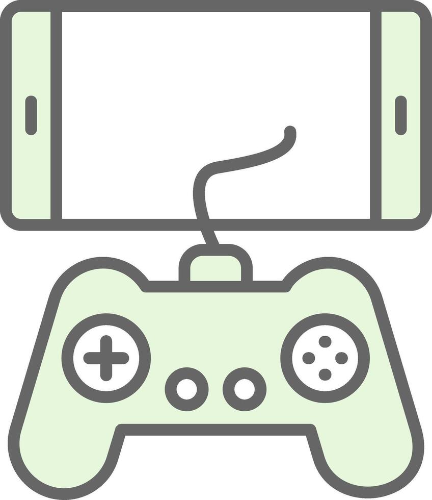 Mobile Game Fillay Icon Design vector