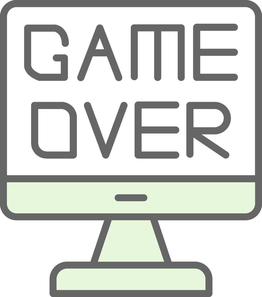 Game Over Fillay Icon Design vector