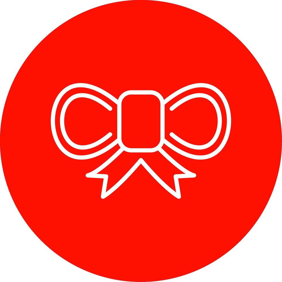 Bow Multi Color Circle Icon vector