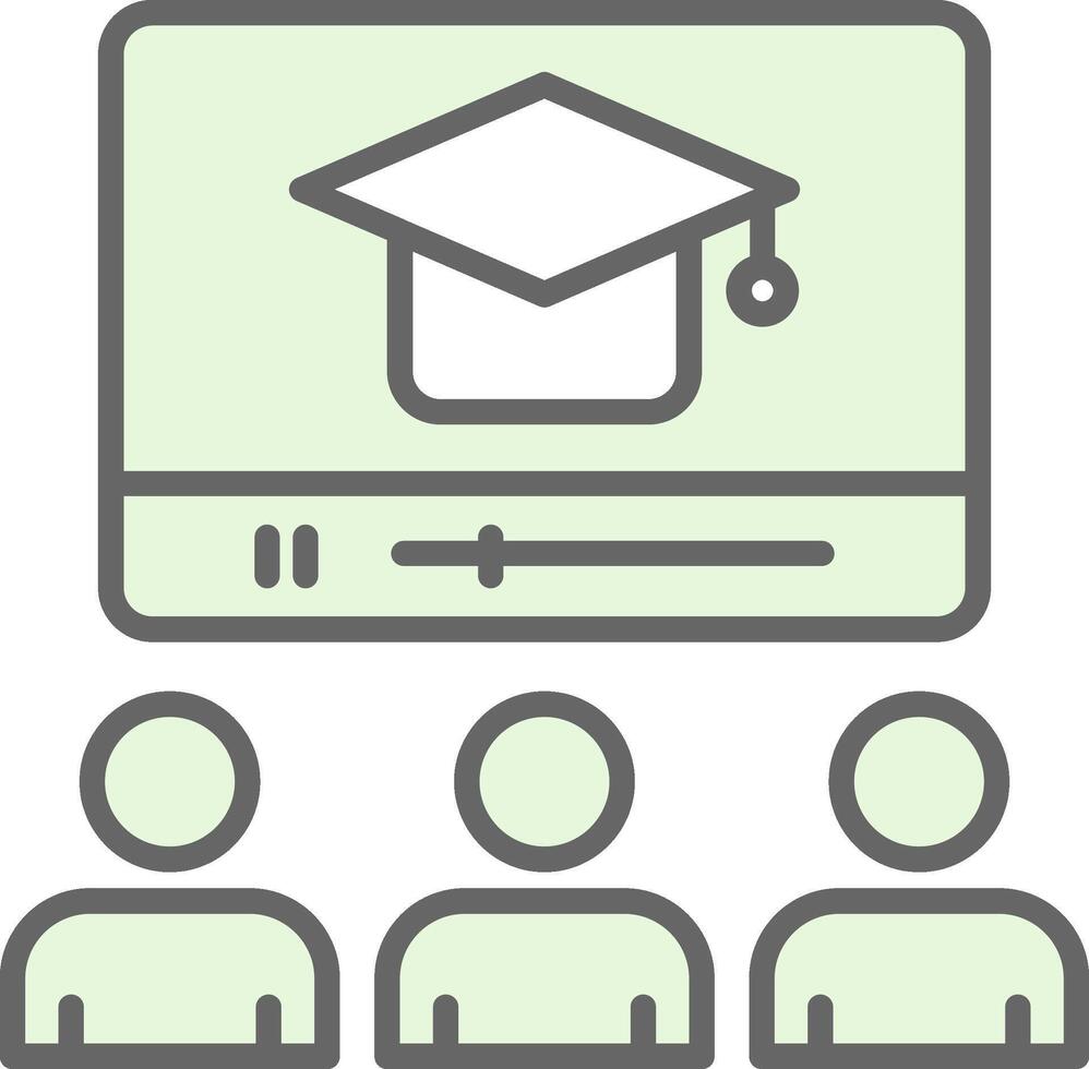 Watching Fillay Icon Design vector