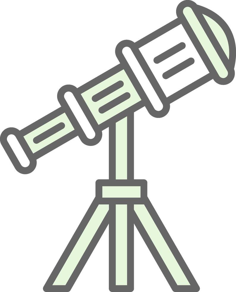 telescopio relleno icono diseño vector