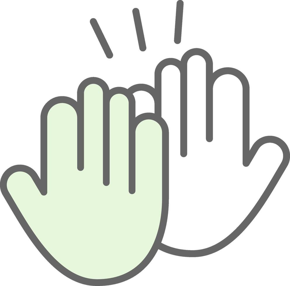 High Five Fillay Icon Design vector