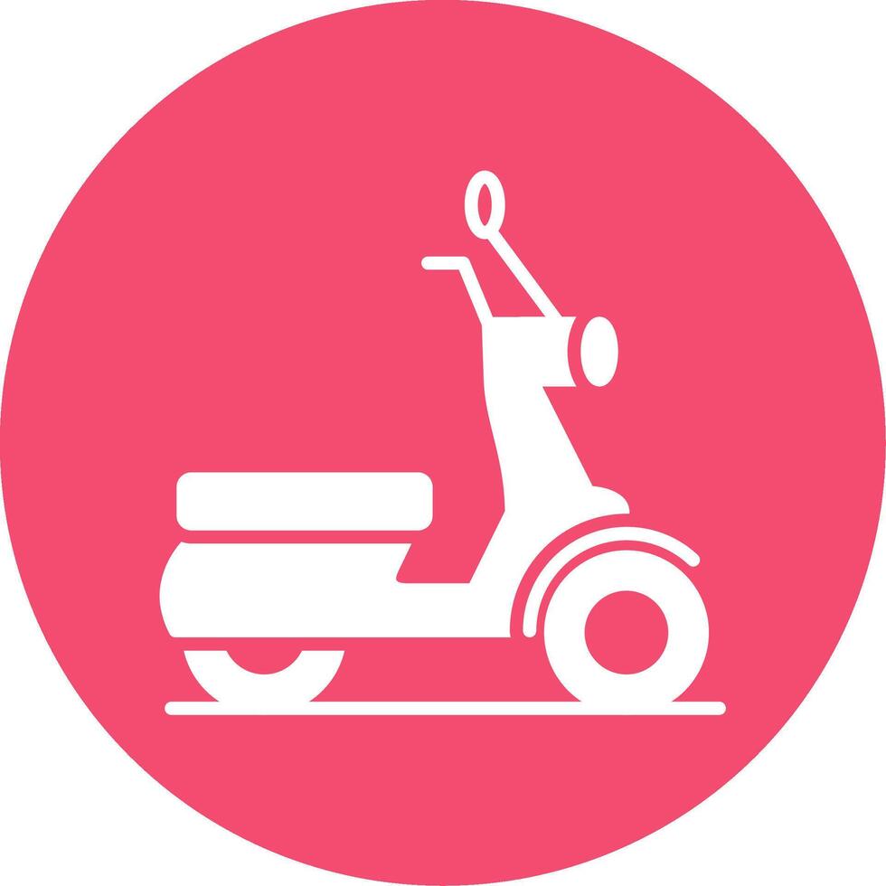 scooter multi color circulo icono vector