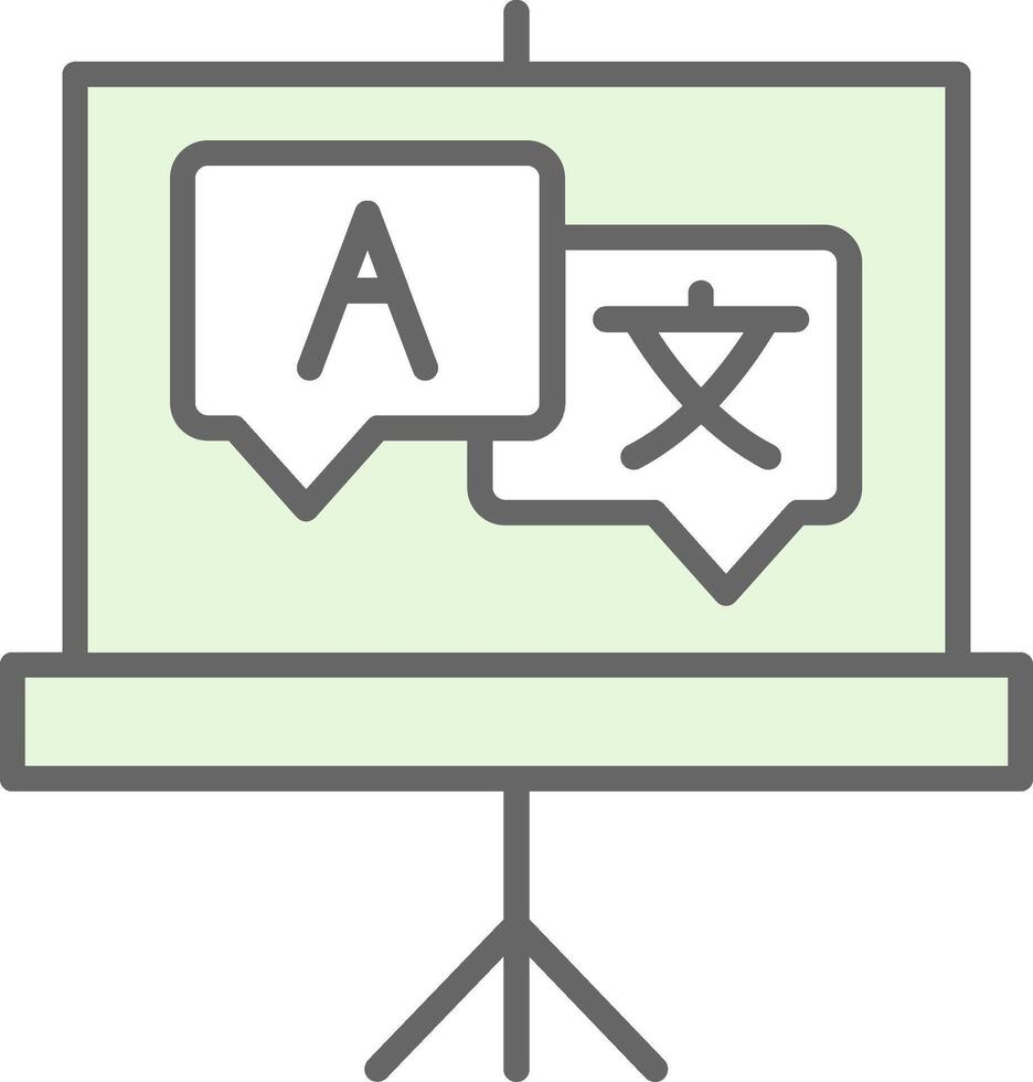Language Fillay Icon Design vector