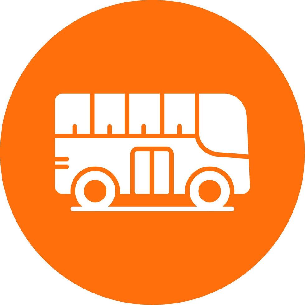 City Bus Multi Color Circle Icon vector