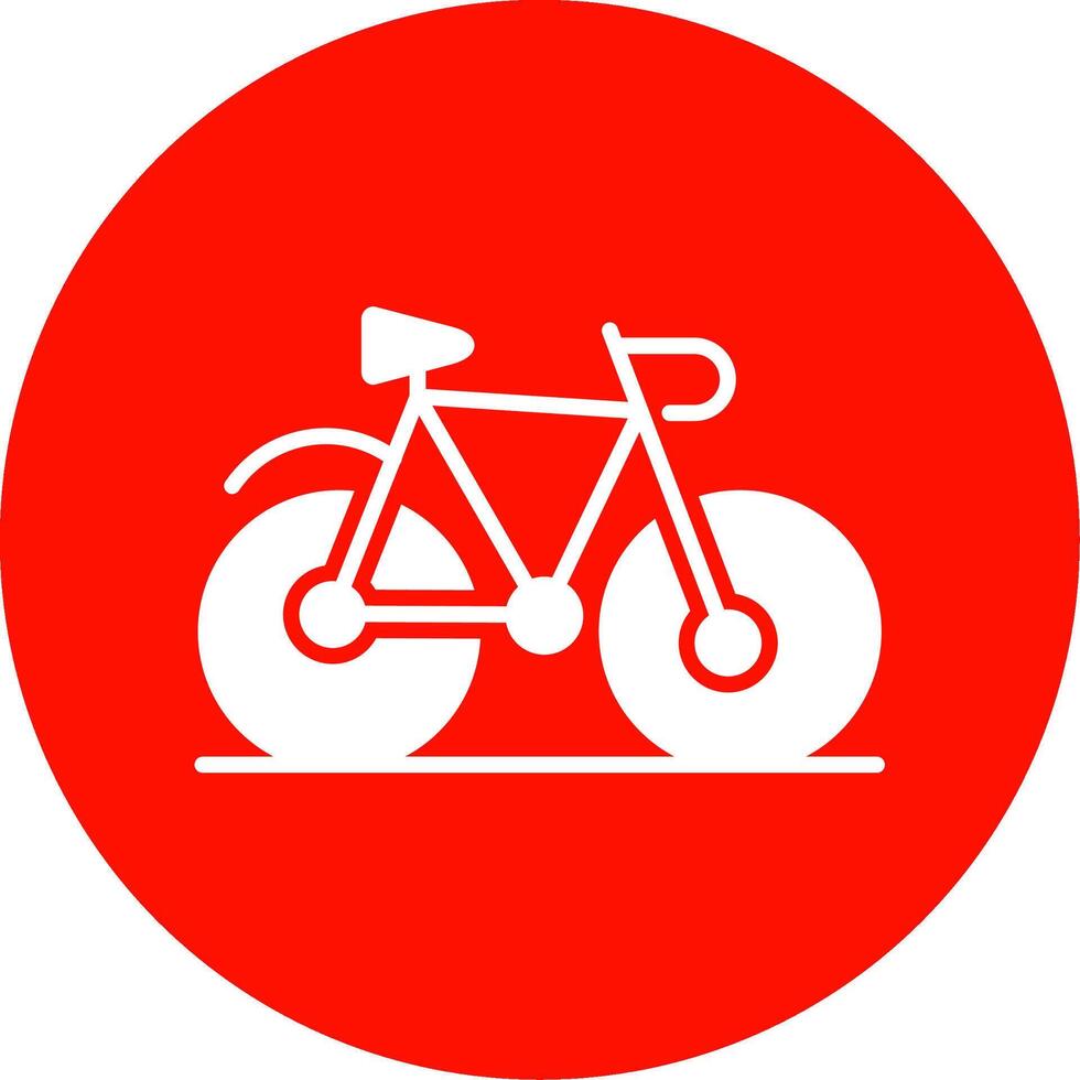 Bicycle Multi Color Circle Icon vector