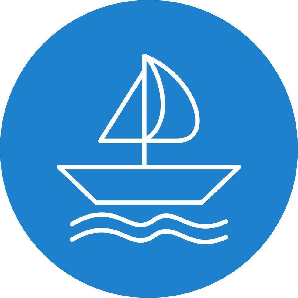 Sailing Multi Color Circle Icon vector
