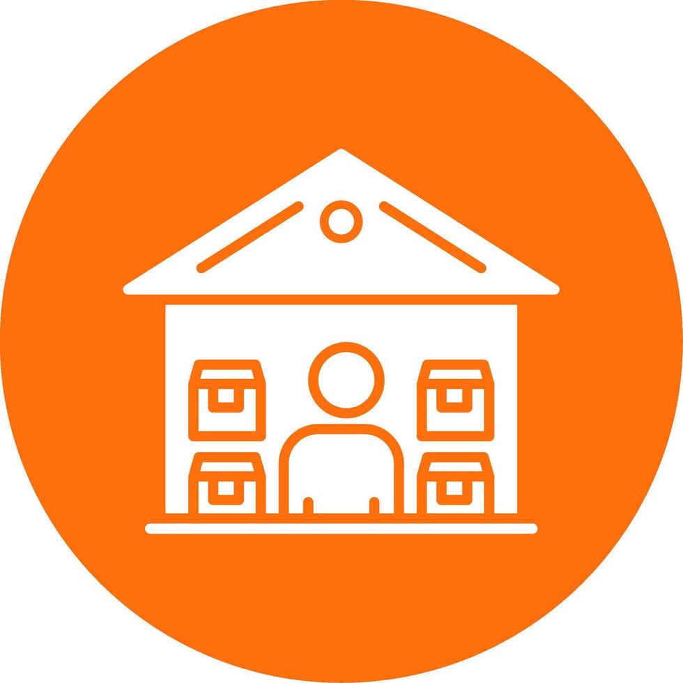 Warehouse Manager Multi Color Circle Icon vector
