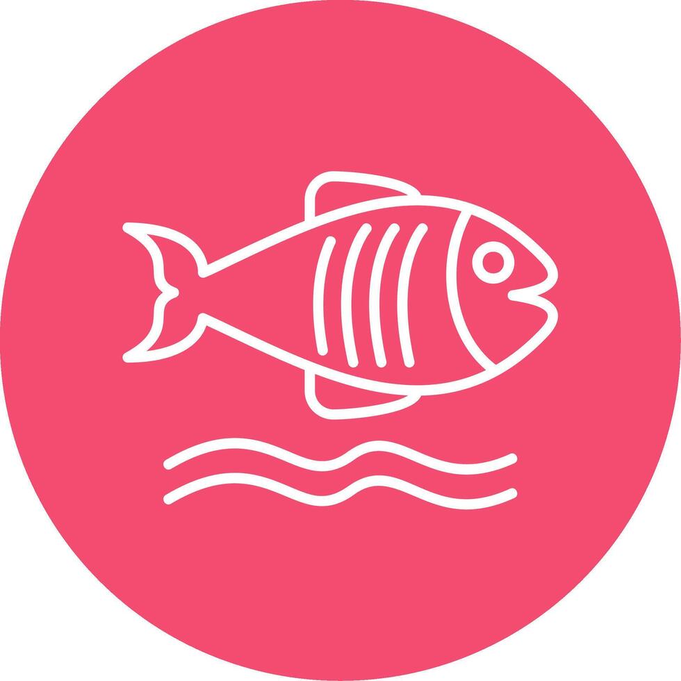 Flounder Multi Color Circle Icon vector