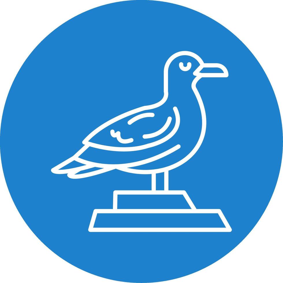 Seagull Multi Color Circle Icon vector