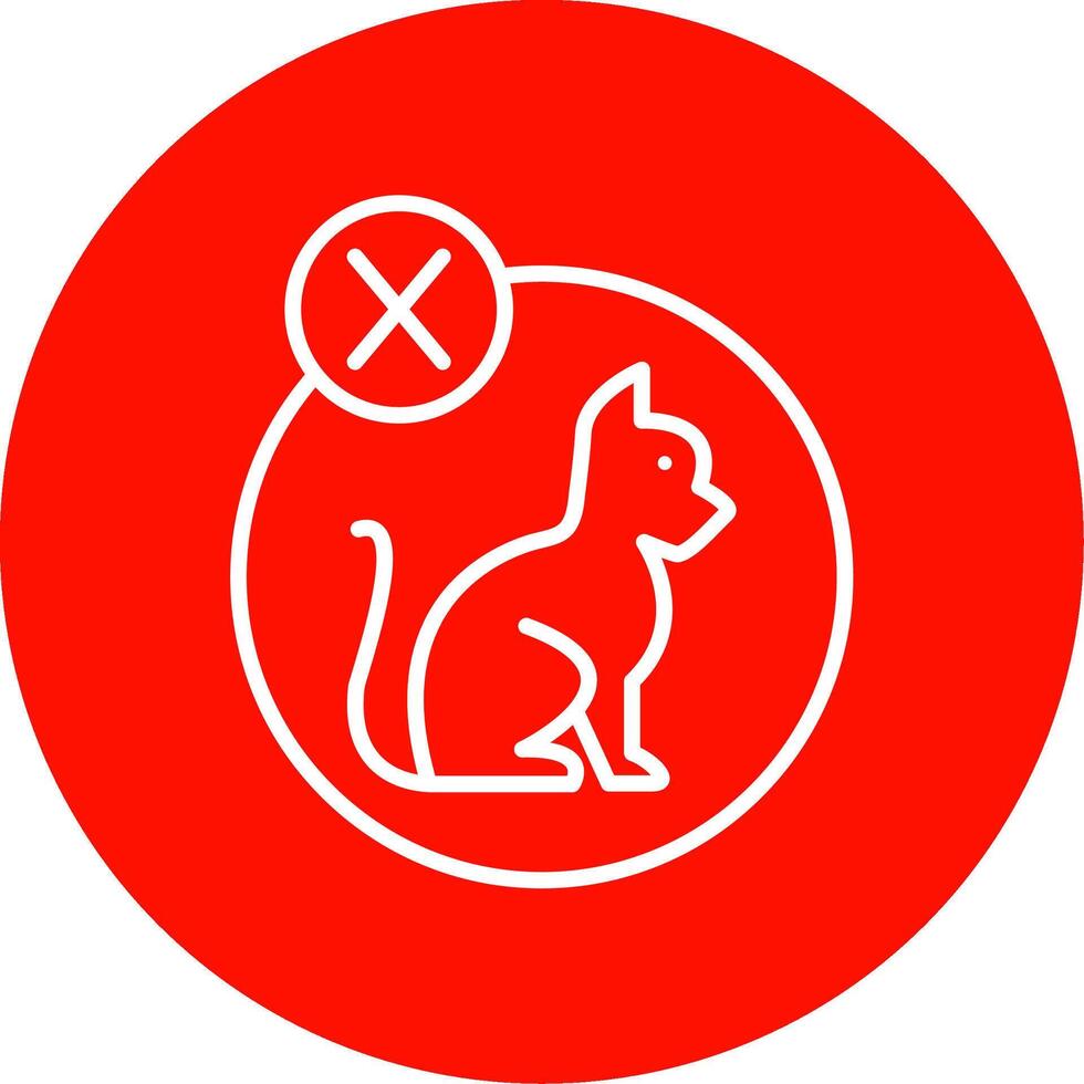 No mascotas permitido multi color circulo icono vector