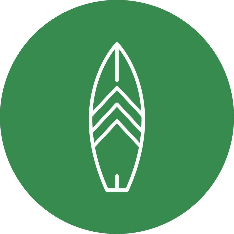 Surf Board Multi Color Circle Icon vector