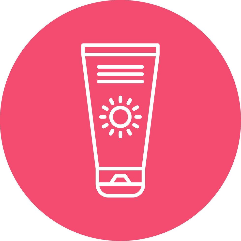 Sun Cream Multi Color Circle Icon vector