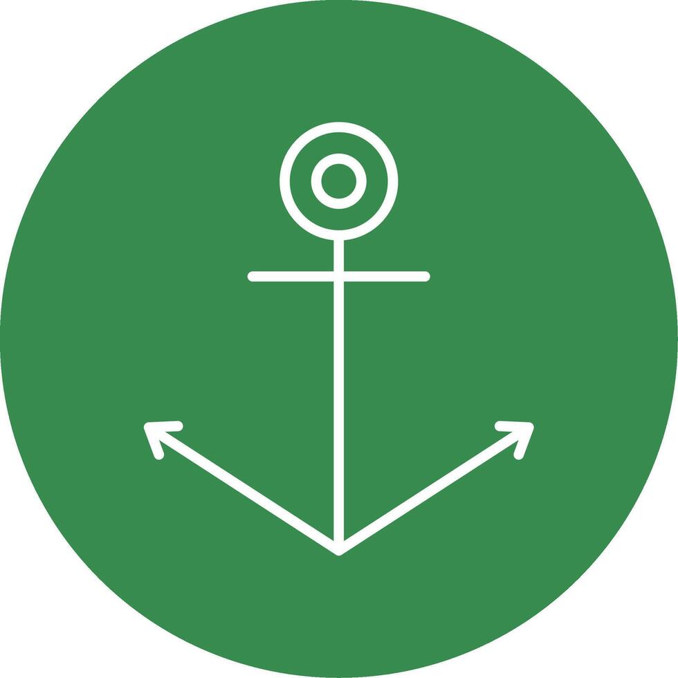 Anchor Multi Color Circle Icon vector