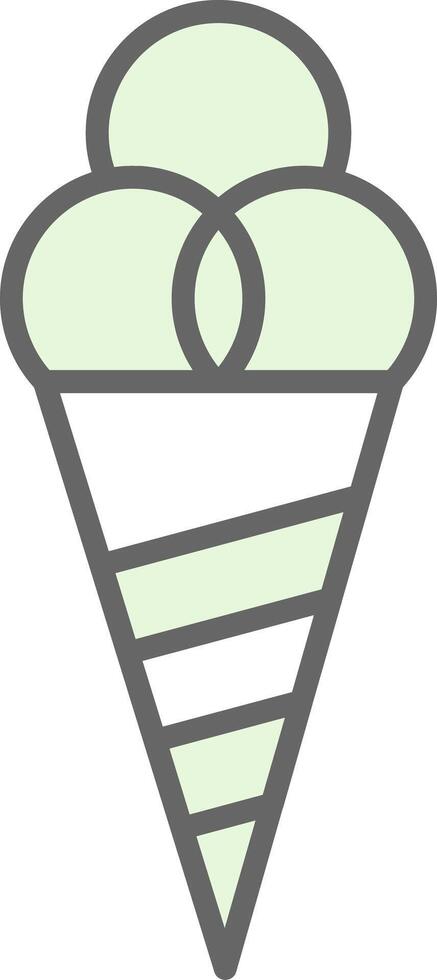 Ice Cream Cone Fillay Icon Design vector