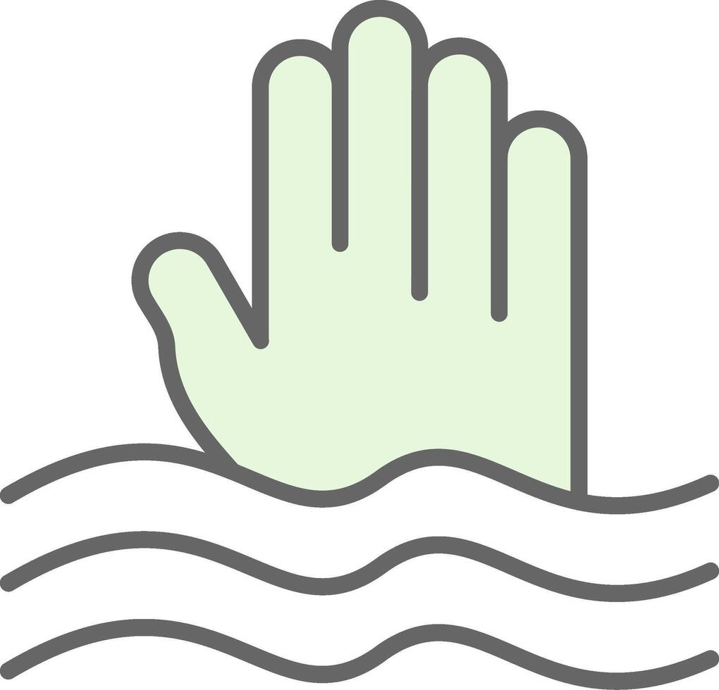 Sinking Fillay Icon Design vector