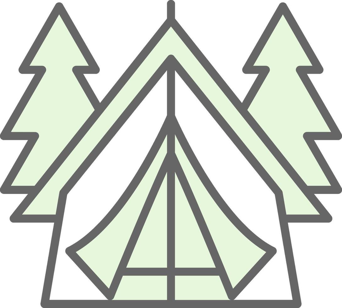 Tent Fillay Icon Design vector