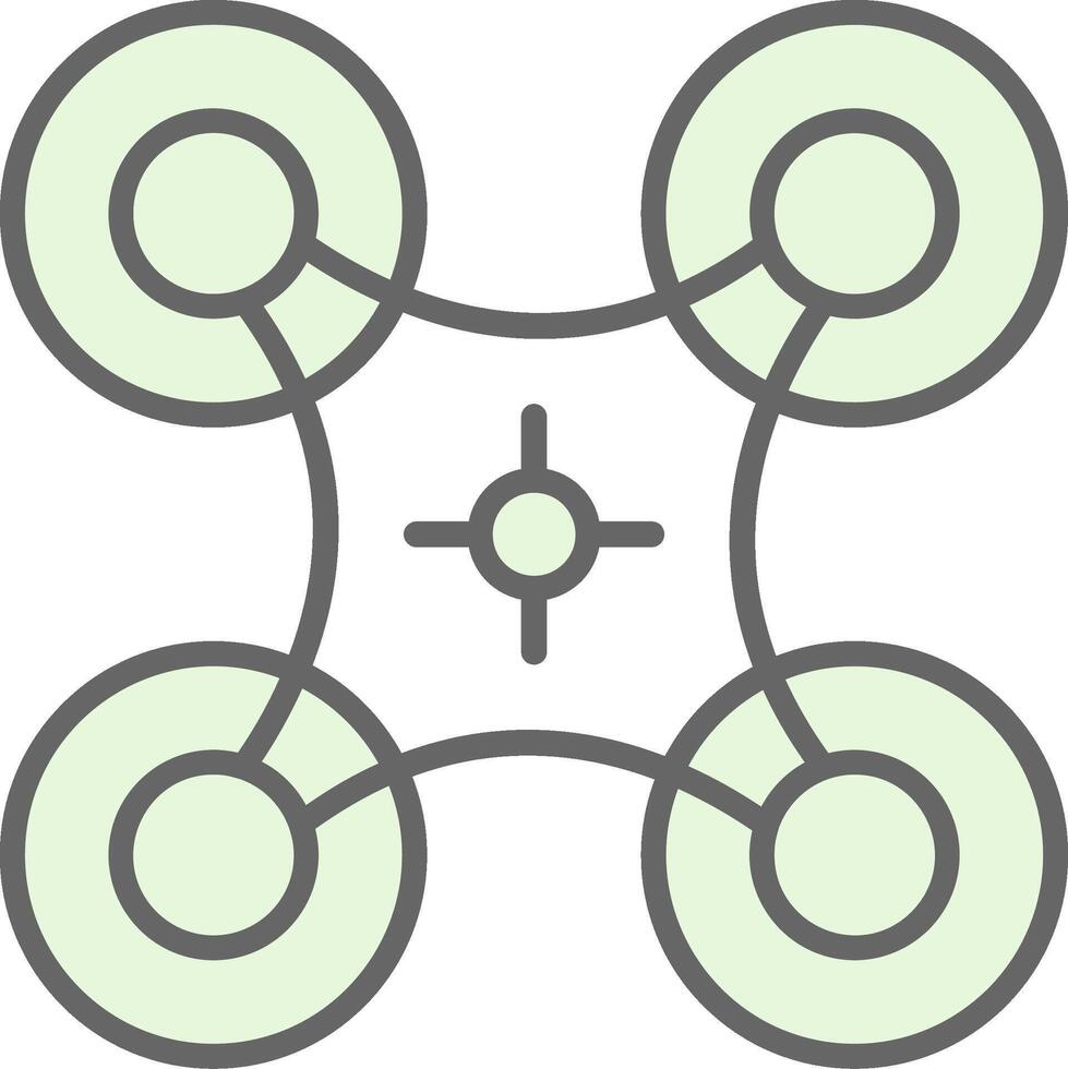 Drone Fillay Icon Design vector
