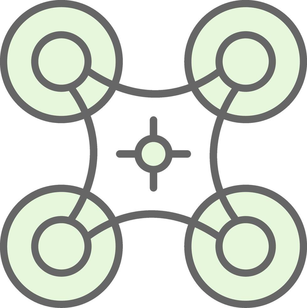 Drone Fillay Icon Design vector