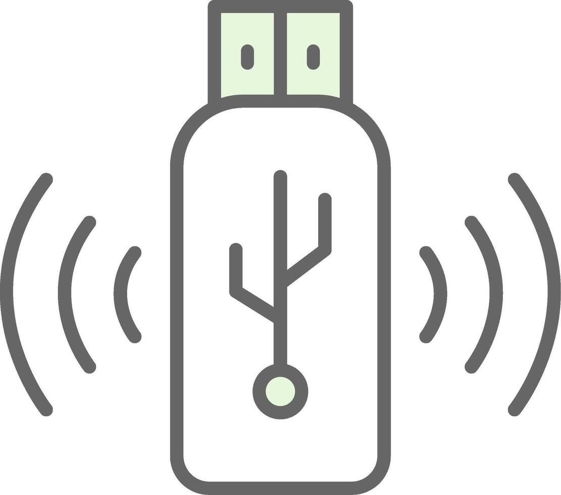 Usb Fillay Icon Design vector