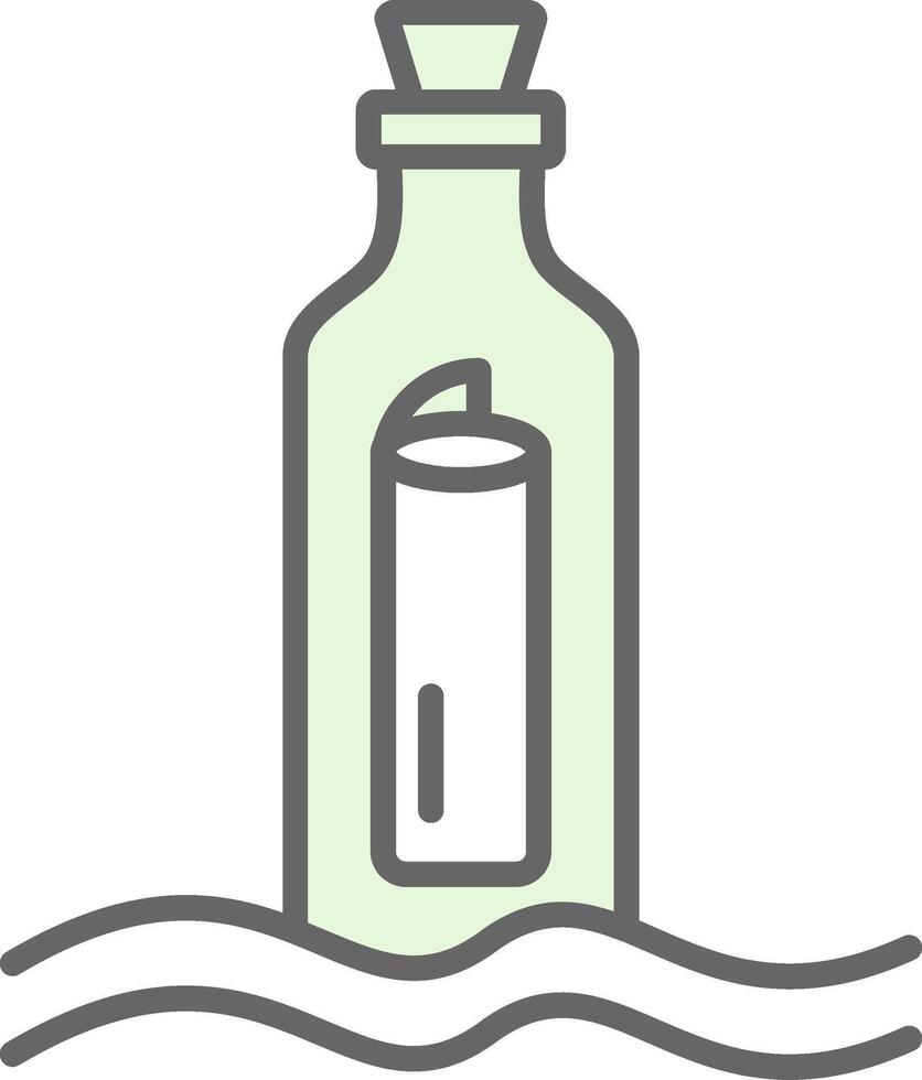 Message In A Bottle Fillay Icon Design vector