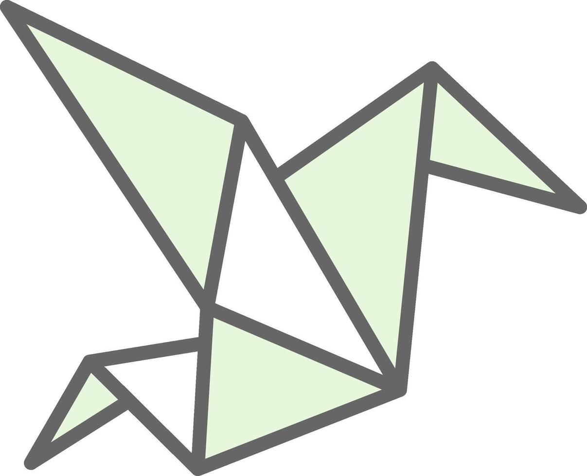 Origami Fillay Icon Design vector