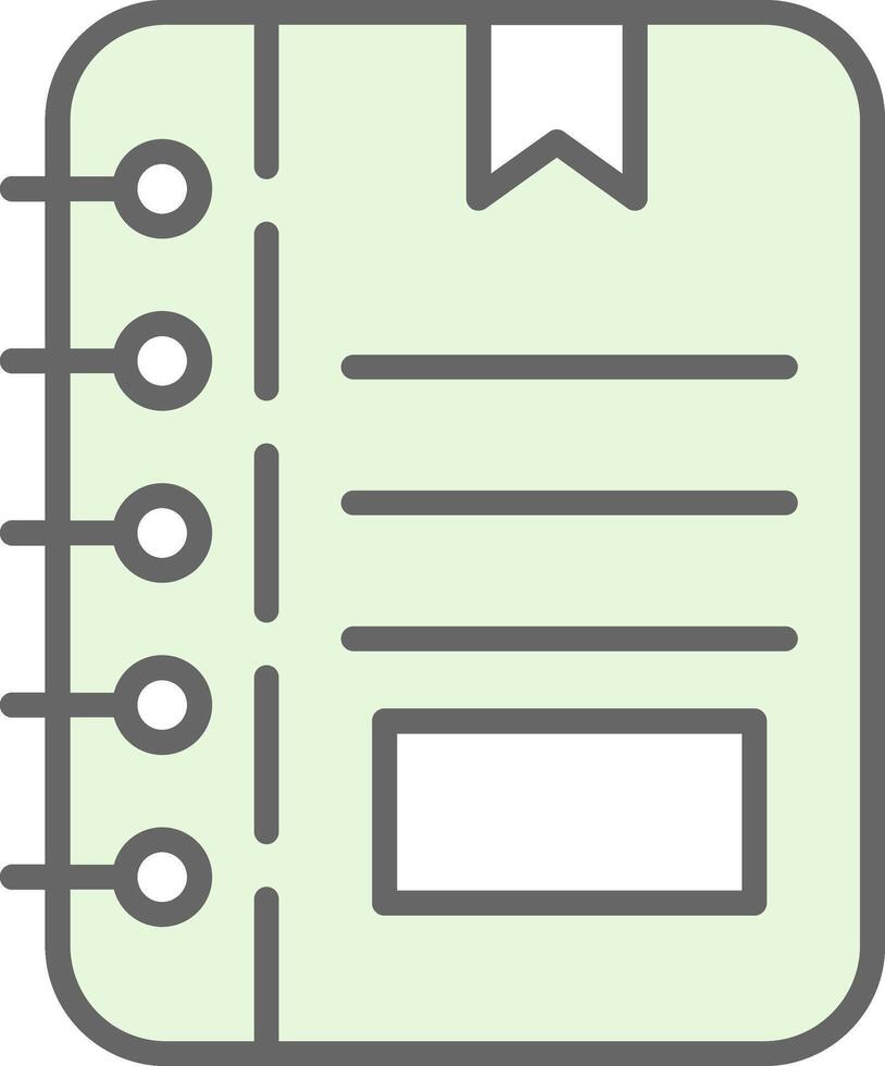 Note Fillay Icon Design vector