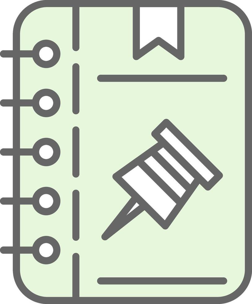 Push Pin Fillay Icon Design vector