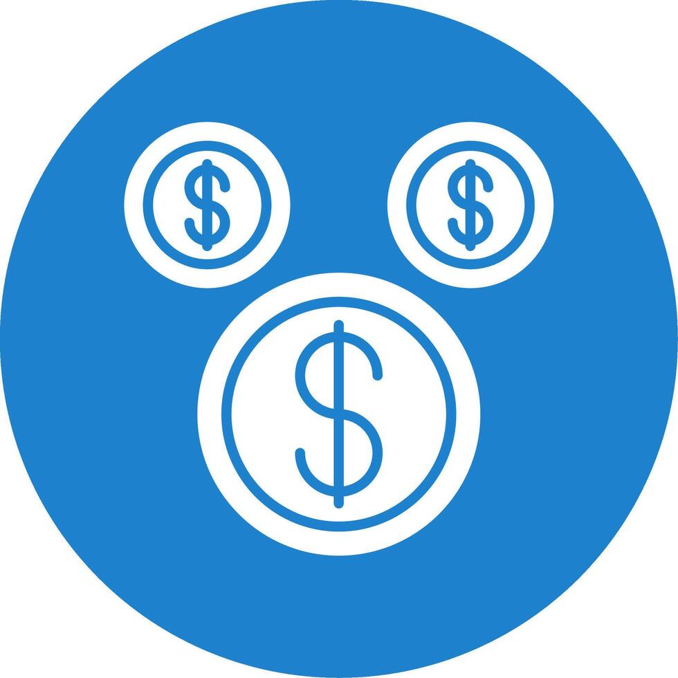 Coins Multi Color Circle Icon vector