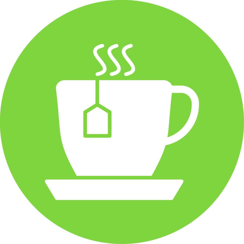 Cup Of Tea Multi Color Circle Icon vector