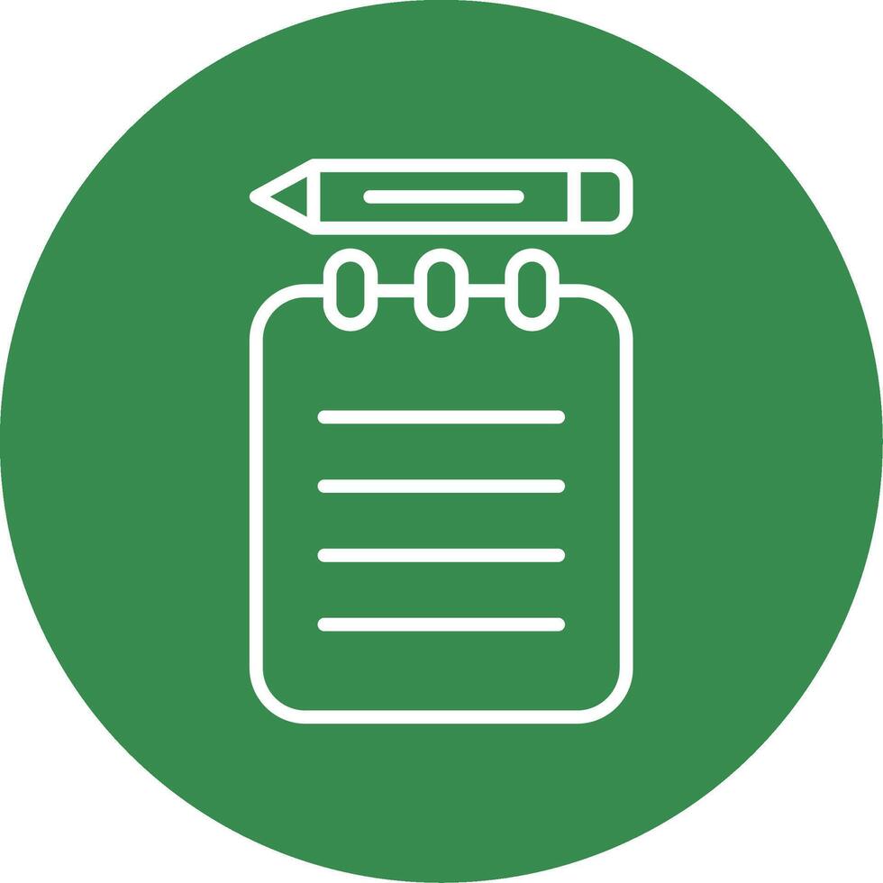 Notepad Multi Color Circle Icon vector