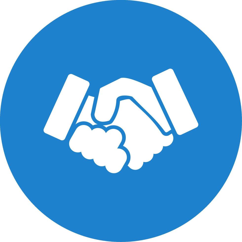 Handshake Multi Color Circle Icon vector