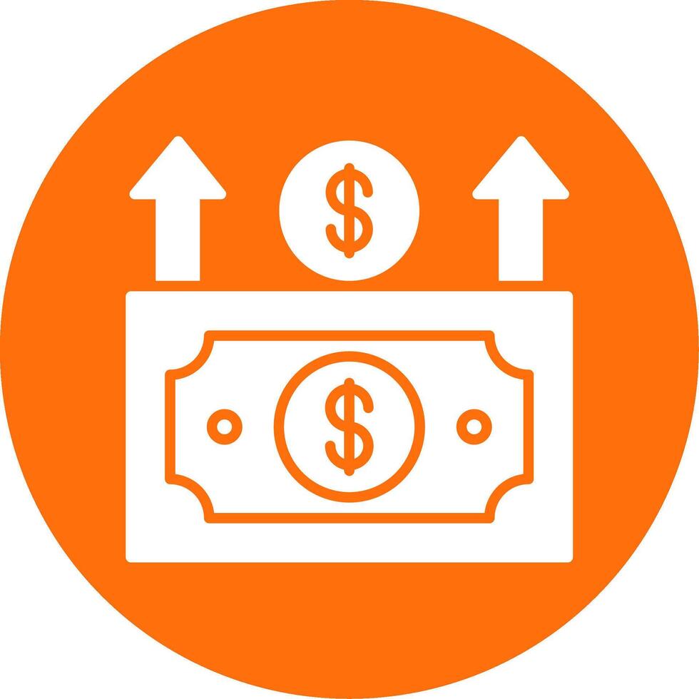 Money Growth Multi Color Circle Icon vector