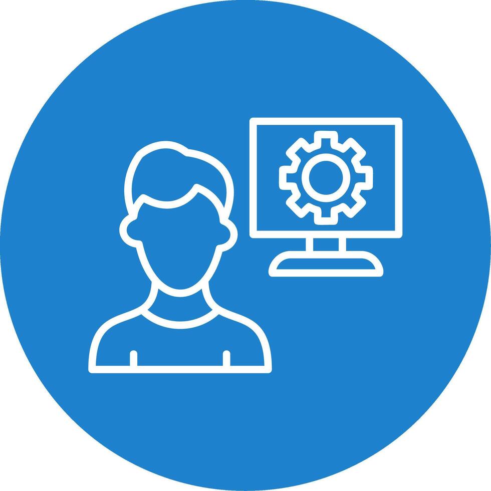 Air Engineer Multi Color Circle Icon vector
