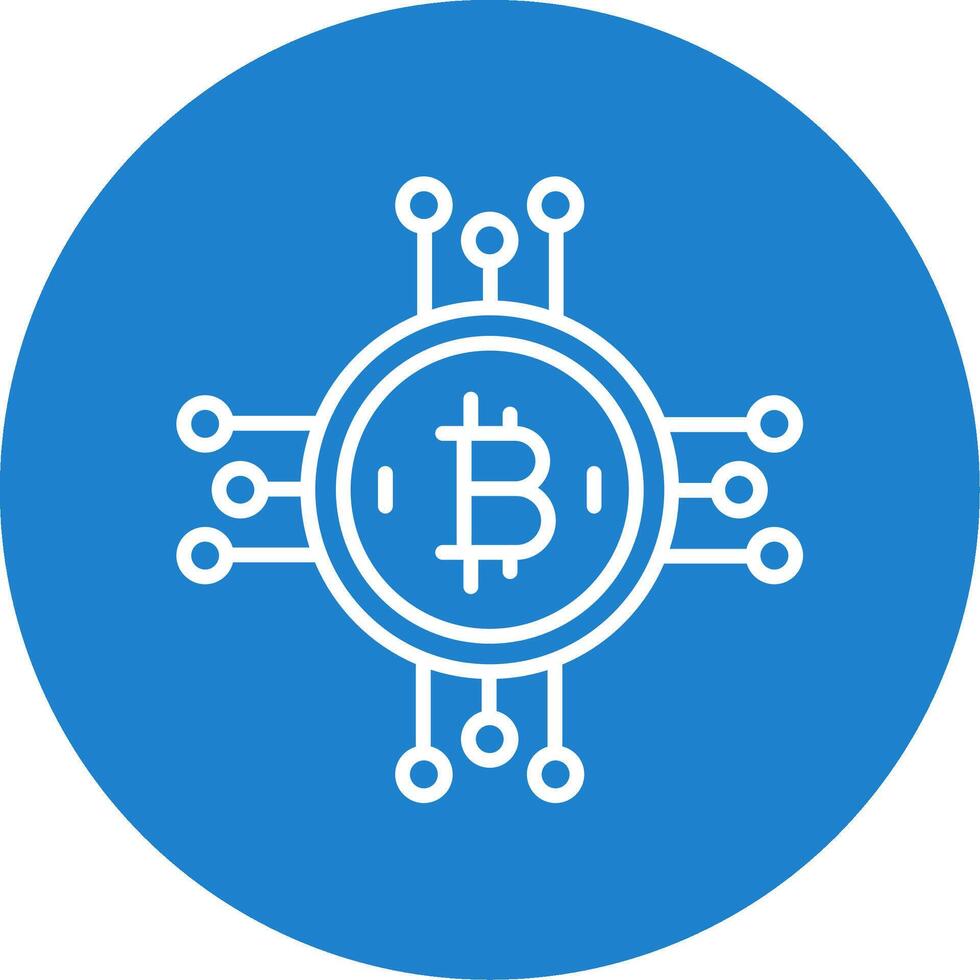 Bitcoin Bitcoin Multi Color Circle Icon vector
