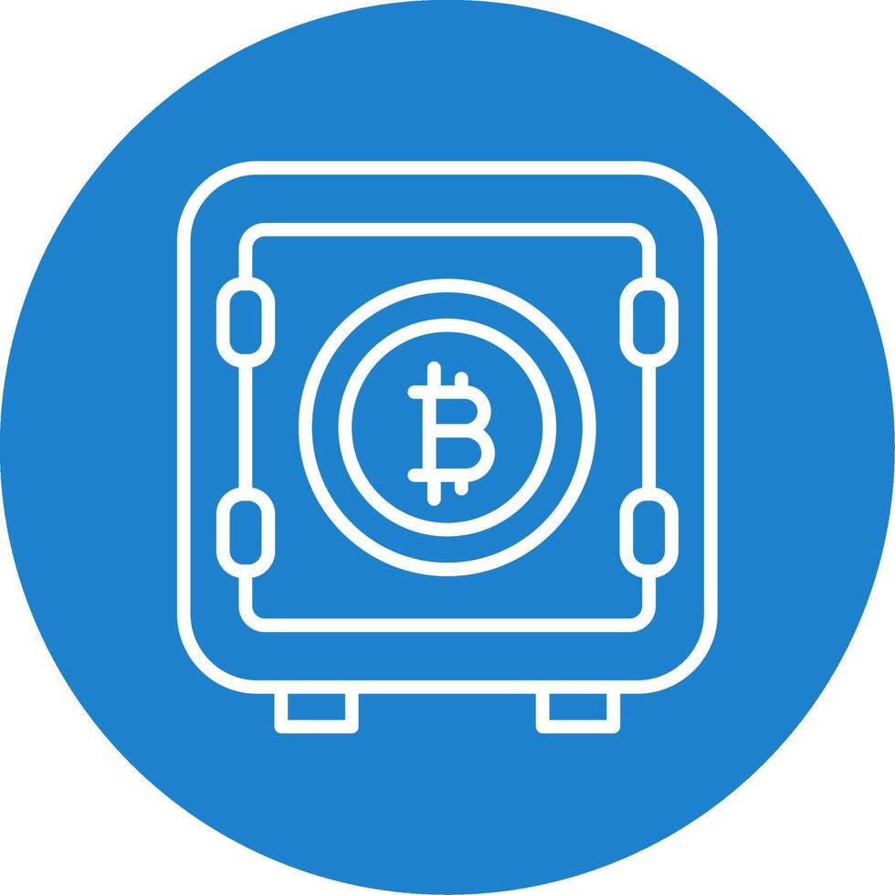 Bitcoin Storage Multi Color Circle Icon vector