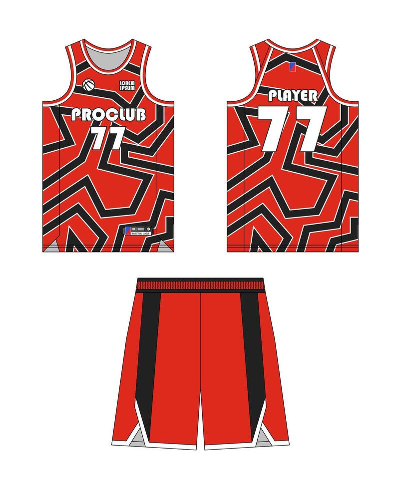 jersey baloncesto modelo diseño. baloncesto uniforme Bosquejo diseño. concepto diseño baloncesto jersey. vector
