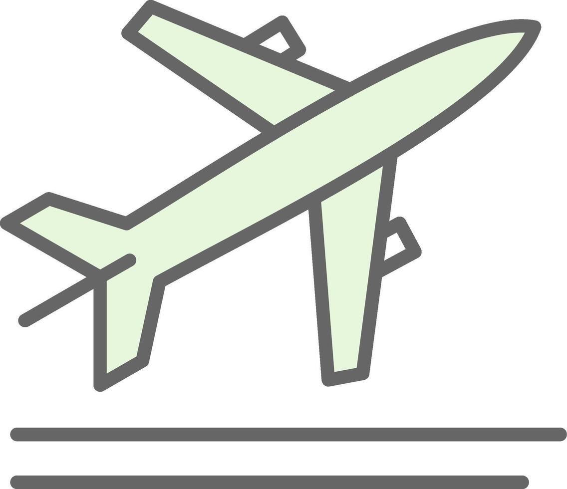 Take Off Fillay Icon Design vector