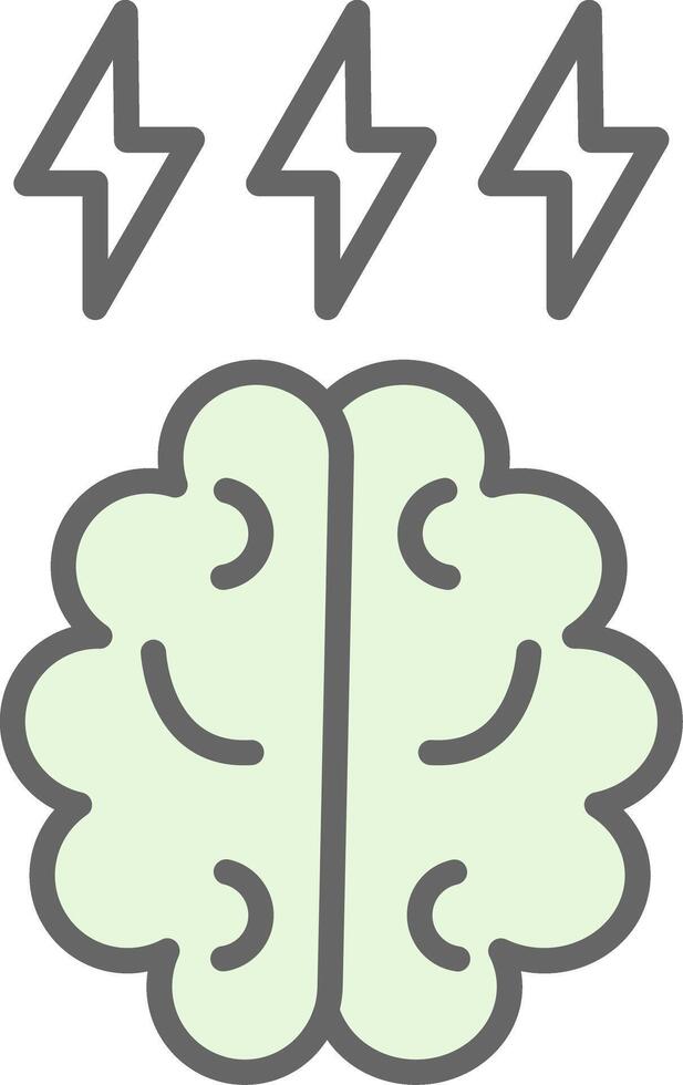 Brainstorm Fillay Icon Design vector